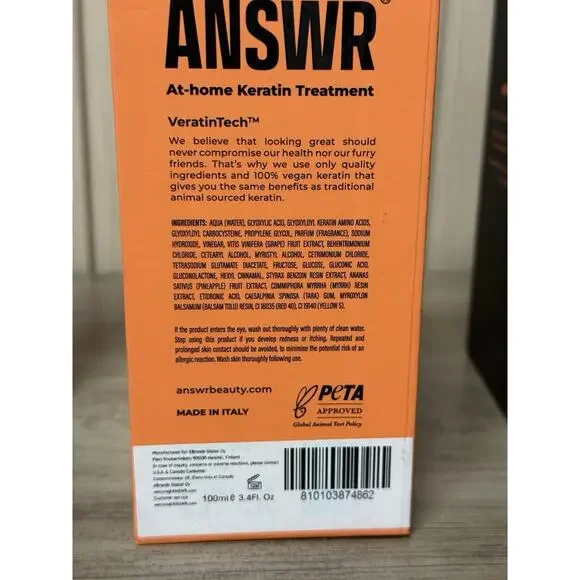Answr At-home Keratin Hair Treatment Spray - New In Box 100ml - 3.4fl.oz - Picture 8 of 12